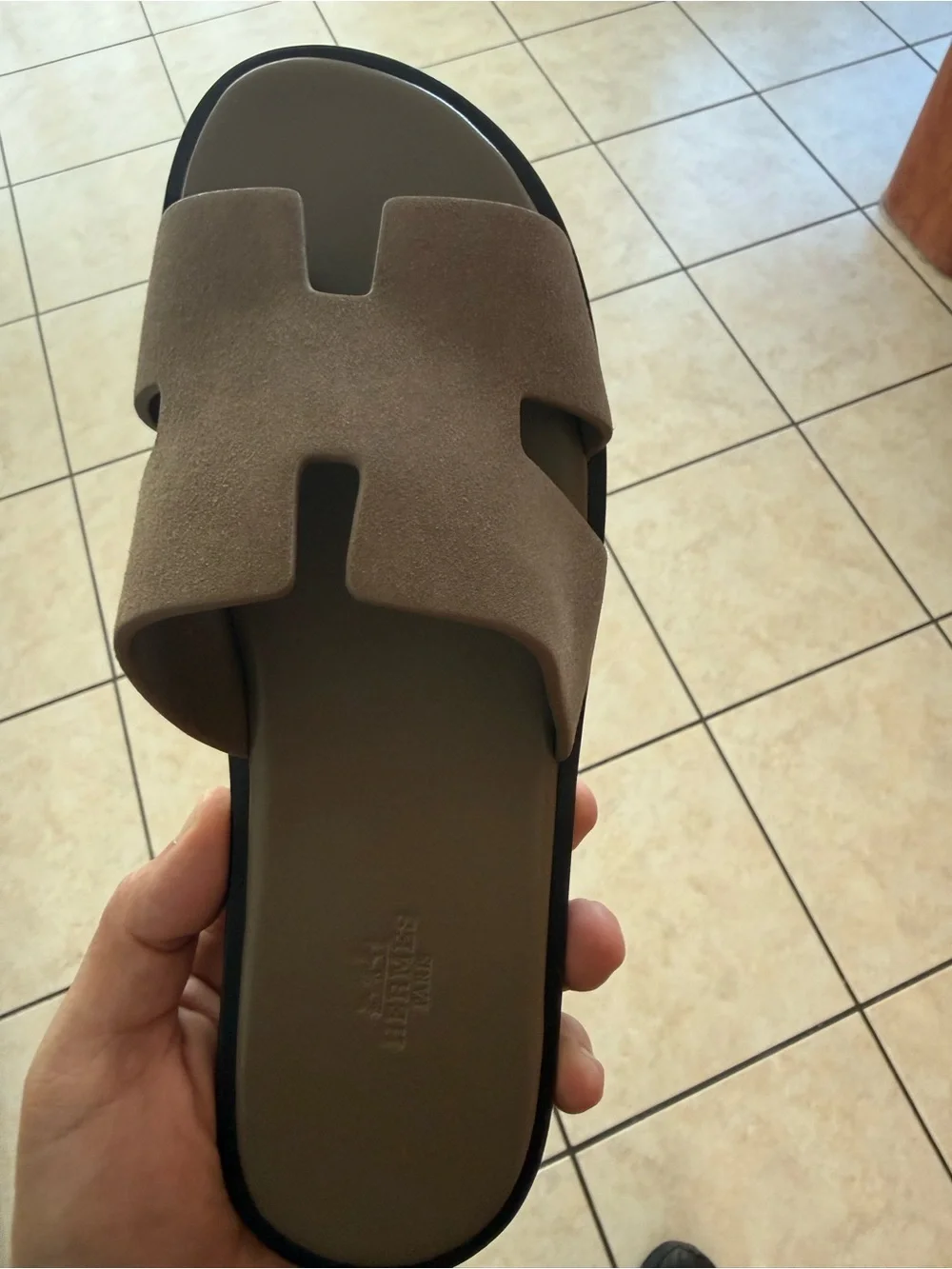 Hermès Izmir Sandals - Brown/ Taupe Suede